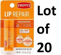 New Lot of 20 - O'keefe's Lip Repair Unscented