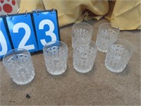 6 CUT GLASS-GLASSES