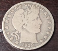 1912D Barber Half Dollar