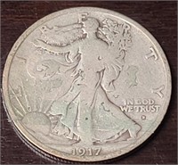 1917D Walking Liberty Half Dollar