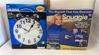 2PC NEW SNUGGIE & COLOSSAL TWIN BELL ALARM CLOCK