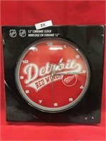 ChromeClock'Detroit Red Wings',12",BatteryOperated