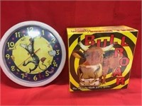 Party Game 'Bull Roar' / Plastic Clock 'Dr. Deuss'