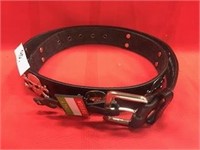 Leather Belt, Skull Design, Size L 38"-40"