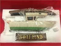Boat Fund Resin Boat Bank