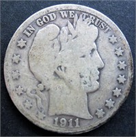 1911  Barber Half Dollar