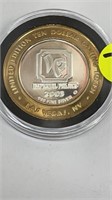 2003 $10 IMPERIAL PALACE GAMING TOKEN .999 CENTER