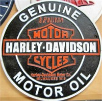 Genuine Harley Davidson motor oil sign
