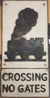 Cast Iron Railroad Crossing sign