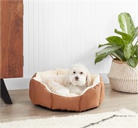 Octagon Pet Bed - 20 Inch, Brown