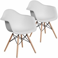 Restivo Plastic Guest Chair with Wood Frame (Set )