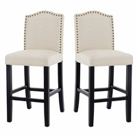 Fouch Solid Wood 26.4" Counter Stool (Set of 2)