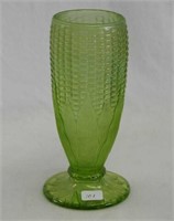 N's Corn vase w/stalk base - lime green /ice green