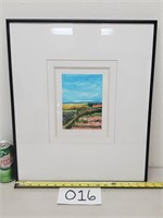 Signed Nora K. Fischer Framed Monotype (No Ship)