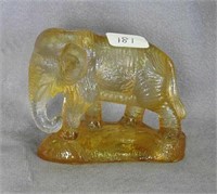 Miniature elephant figurine - marigold