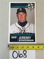 Signed Jerry Bonderman Seattle Mariners Photo Card