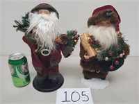 2 (12") Santa Clause Figures