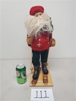 19" Snow Shoeing Santa Figure