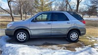 2004 BUICK RENDEVOUS SUV, FWD, 65117 MILES, SILVER