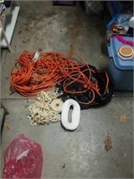 LONG HEAVY DUTY ELECTRICAL CORD AND NYLON ROPE