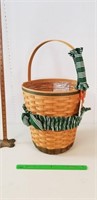 Longaberger Basket, 1991: Green Sash, Liners