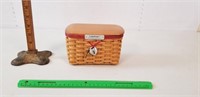 Longaberger Basket, 2003: Wooden Lid, Liners