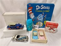 Misc Lot of Collectibles - Die-Cast, Dr Seuss Game