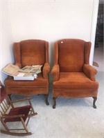 Pair of Wing Back chairs