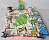 Several Ireland related items and candles