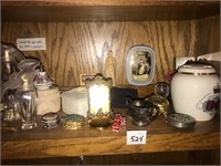 misc perfume bottle, pill boxes, compact,