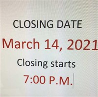 CLOSING DATE AND CLOSING TIME