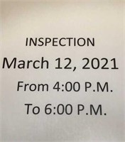 INSPECTION DATES AND TIMES