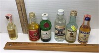 6 mini Liquor bottles * Stock ‘ 84 Brandy,