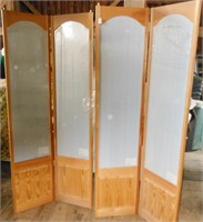 Pair of bi-folding mirrored closet doors. 6'  6"