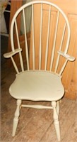 White painted spindle back chair, needs some
