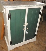 2 door wooden cabinet, 30.5" tall, 24" wide,
