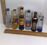 6 Vintage mini liqueur bottles * licorice de