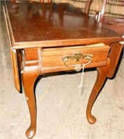 One drawer drop leaf stand, 22.5" tall, 34"  wide