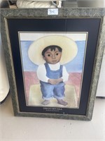 A picture print by Diego Rivera “Retrato De Ignaci