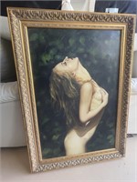painting on canvas and woodframe
