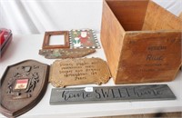 Older wooden decorative box and other  decorative