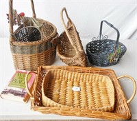 Misc. baskets and the book War and Peace