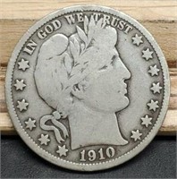 1910 Barber Half Dollar, VG