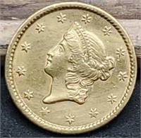 1851 One Dollar Gold Liberty
