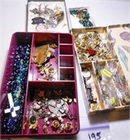 Misc. costume jewelry and watches