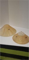 2 vintage lampshades
