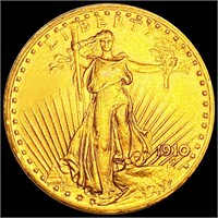 1910 $20 Gold Double Eagle UNCIRCULATED