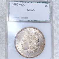 1883-CC Morgan Silver Dollar PCI - MS65