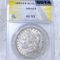 1893-O Morgan Silver Dollar ANACS - AU53