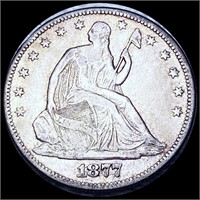 1877 Seated Half Dollar ABOUT UNCIRCULATED